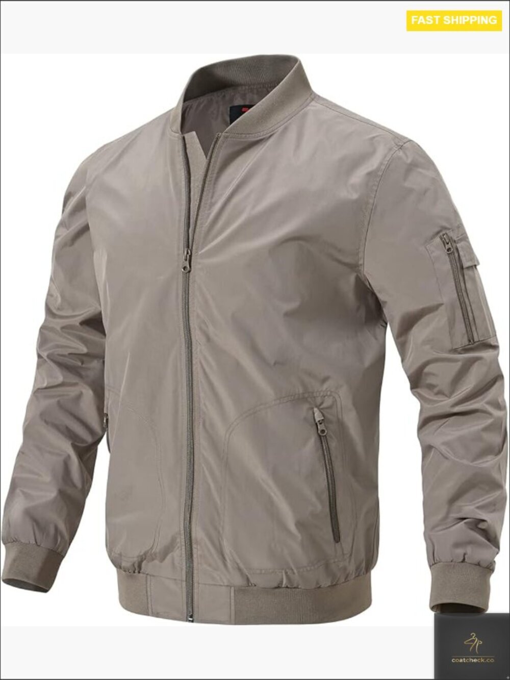 Men's Windproof Bomber Jacket Lightweight Windbreaker Outdoor Golf Fashion Coat